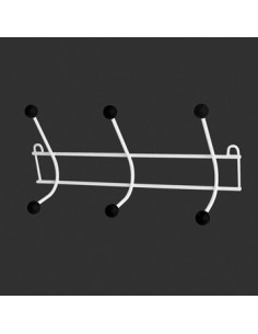 Perchero X6 Expoxi Negro P/pared 8706 Luv01 (b12)