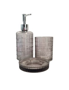 Set Bano X3 Pzas Vidrio Labrado 046ab8738/046ab8742 Dol01