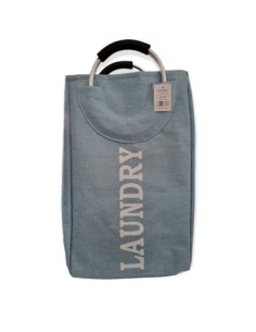 Cesto P/ropa 30x25x50cm Laundry C/ Manijas Cromado Hw52176 Au892 Au894 Ind01 Ps01