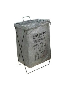 Cesto P/ropa 36x26x60cm De Tela C/estructura Metal 57917917 Cr02