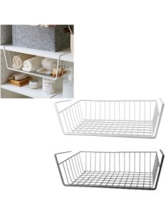 Estante 35x24x14 Organizador Metal Bco/negro Colgante 57915980 Cr02