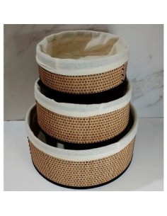 Canasto 29x12cm Red.bambu/lienzo 302653 Pcu01