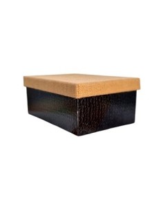 Caja 29x19cm Crocco C/tapa Arpillera Ca6172 Pk01