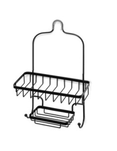Organizador Bano Negro 1 Estante C/ Jabonera 57916204 Cr02
