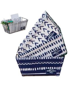 Canasto Metal 26x25x12cm C/funda De Tela 21877 108573-201199 Col01 Dsa01