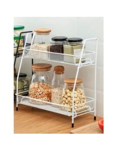 Organizador 30x30 2 Estantes Metal Negro/bco 4934951 4934946 Bar02