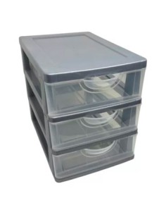 Organizador 22x15x19 3 Cajones Plast. 0607pla9900c Dol01