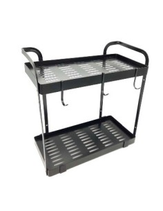 Estante Organizador 2 Pisos Metal Negro Ref. Cr15477- 57915477 Crf02 Cr02