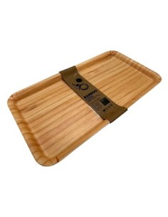 Bandeja Rect. 39x20cm Simil Bamboo C/asa Xr-2001 Pk01