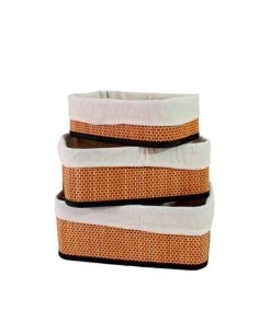 Set X3 Canastas De Bambu Rect Int Forrado 1050761 Wal02