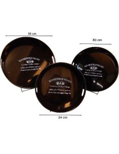 Bandeja 25cm Redonda Estampada Bco/negro In220002/in230023 Ori02