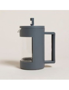 Cafetera 800ml Vidrio Malla Plast. C/embolo En Caja 0410016 Mish02