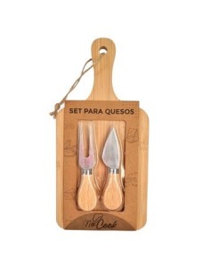 Tabla 29x14cm P/quesos C/utensilios Ca5457z Pk01