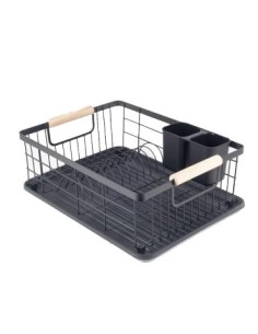 Escurre Plato C/asa Madera Blanco-negro 57916803-57916807-57916802 Cr02