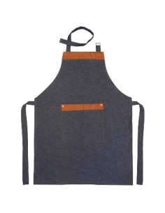 Delantal Combinado Jean/ecocuero 6080-20 Vh01