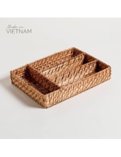 Cubiertero 24x34cm Mimbre Negro/natural 0503190-0503158 Mish02