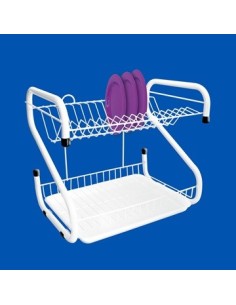 Escurre Platos 2 Pisos Gde C/bandeja Pintado Mod Z 5054-5524-8504 Luv01 (b4)