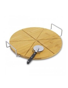 Tabla Pizzera 30cm Madera C/asa Y Corta Pizza 190288 Cook