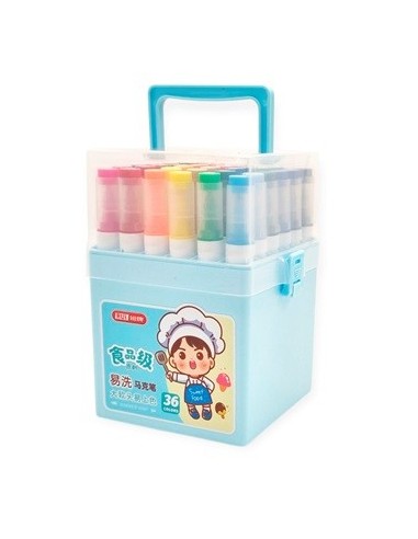 Marcador X 36 Doble Punta Fina/pincel En Pack Fantasia Bd40061 Bd-66642 Sf01