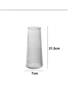 Florero Vidrio 29x11cm C/rayas 007-01177 Lab02