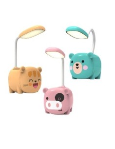 Velador 15cm Animalitos Led De Escritorio C/portalapices 510779/510787 Surt01