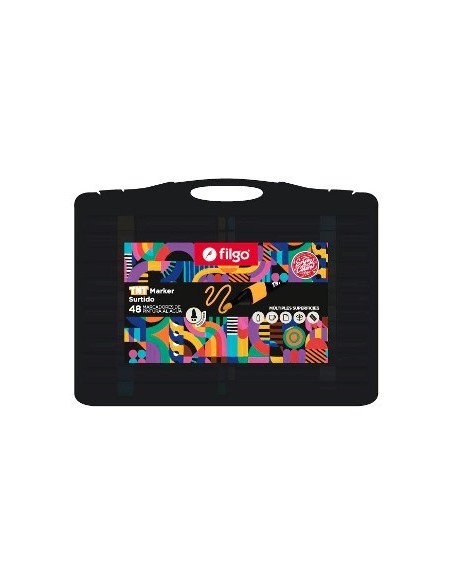 Marcadores X48 Al Agua Tnt Marker En Valija Filgo Tntmkr-ep48-sur