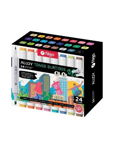 Marcadores X24 Artisticos Doble Punta Alloy Filgo Sur. Allym-em24-sur Fil01