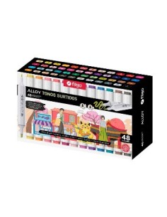 Marcadores X48 Artisticos Doble Punta Alloy Filgo Sur. Allym-em48-sur Fil01