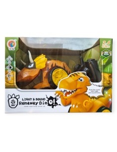 Dinosaurio 20cm C/control Remoto Giro 360. C/luz Y Sonido 60607/60609 Amc01