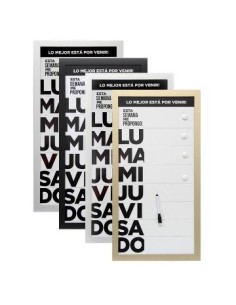 Pizarra 30x60cm Semanal Vertical C/fibra Pz3060w Vgo01 (m)