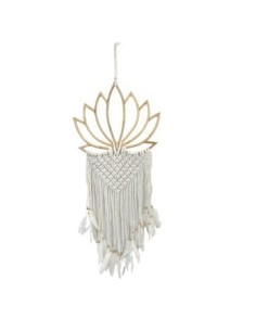Movil 80x32cm Loto Bamboo-macrame-plumas Rs1218-2 Am01