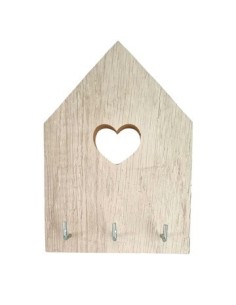 Portallave Madera 17x12cm House Et01