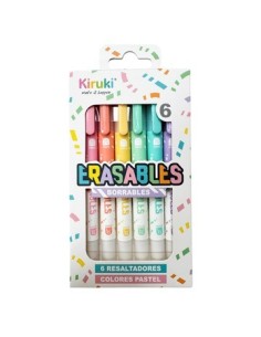 Resaltadores X6 Pastel Borrables 180006 Kir01