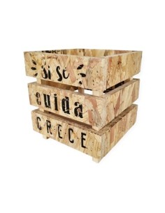 Porta Maceta Madera Natural X1 8870 Decozu