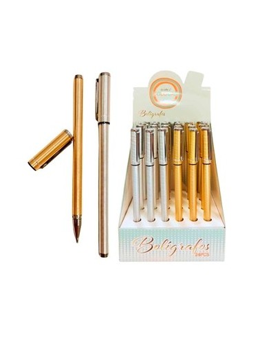 Boligrafo Metal Lineas Plata/oro 29103 Col01 (b24) (f)