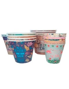 Maceta Plast  N.8  Red  Estampada Surt  Beruplast