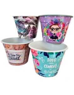 Maceta Plast  N.16  Red  Estampada Surt  Beruplast -m-