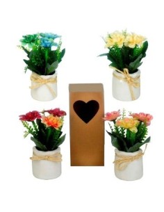 Maceta 14cm Ceramica Bolsa C- Flor Margarita 4204245 Dsa01