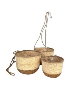 Canasto Colgante 20cm Black-natural Ce69513 Ce69523 Cec03