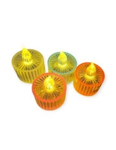 Vela Led X1 Blanca C-diseno Acanalado Color Sku Ah80107 Sf01