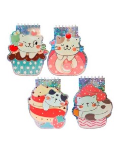 Libreta 60hj Lisas 3d C/espiral Gatitos 28357 Col01 (b24)