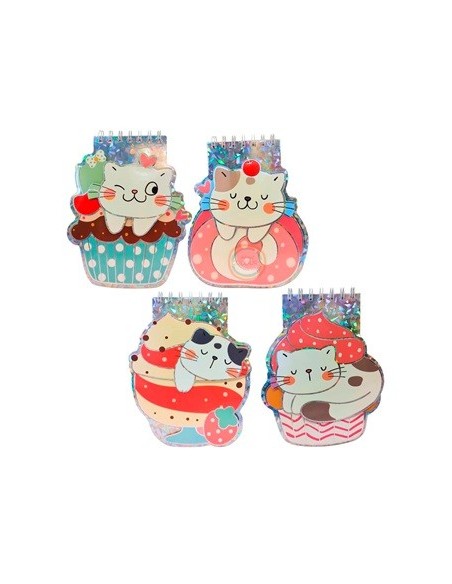 Libreta 60hj Lisas 3d C/espiral Gatitos 28357 Col01 (b24)