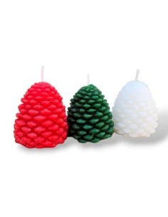 Vela 6cm Pina Rojo-verde-blanco 604h Ilum01