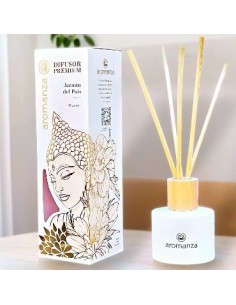 Difusor 125ml Vidrio C/varillas Bamboo Aromanza 102zb Ilum01