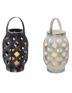 Fanal 18cm Plast  Calado Trenzad C-vela Led A Pila Fn1416 Vgo01 -m-