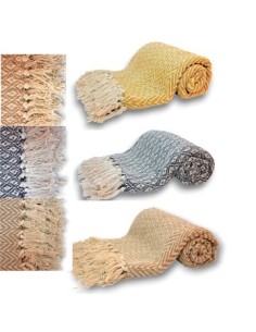 Manta 125x150cm Estampada Trama V Colores Surt  568782-58169-568772-59663 M0001m M0050 M005 M0001g M0124be M0124go M0125am M0