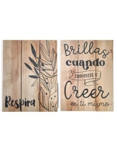 Cuadro 20x25 Wall Art Natural C/frases 8850/8855 Decozu (m)