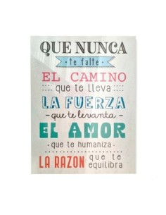 Cuadro 30x40 P/ Colgar Borde Bco/ Negro C/ Frases 3620/5130 Decozu
