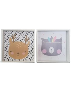 Cuadro 30x30cm C/cajon Infantil Surt. Nat01 (b1)