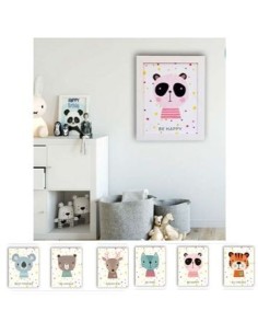 Cuadro 20x25 Infantil Plano Blanco/natural 7040/7042 Decozu